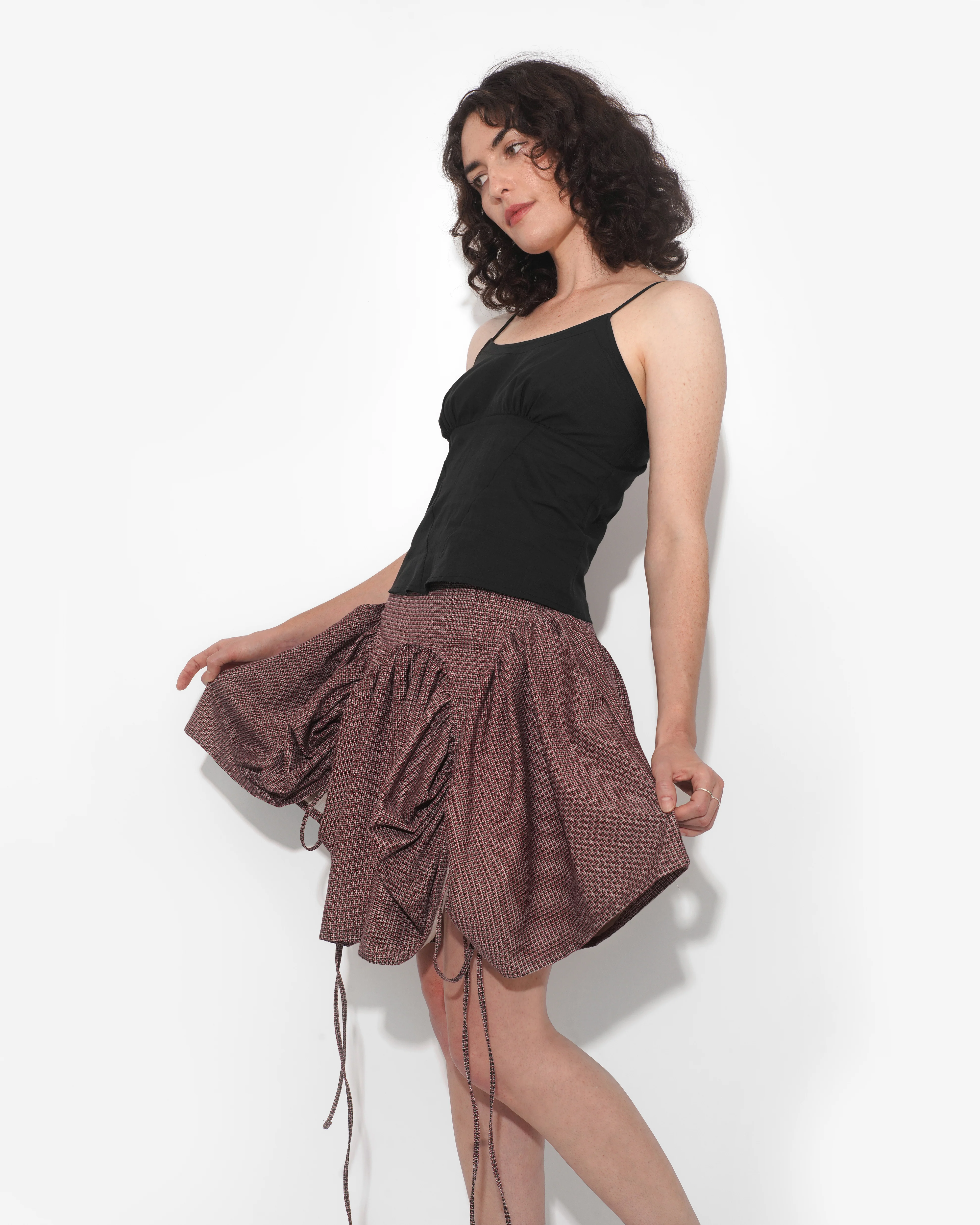 BUTTERFLY SKIRT IN HOUNDSTOOTH - Image 3