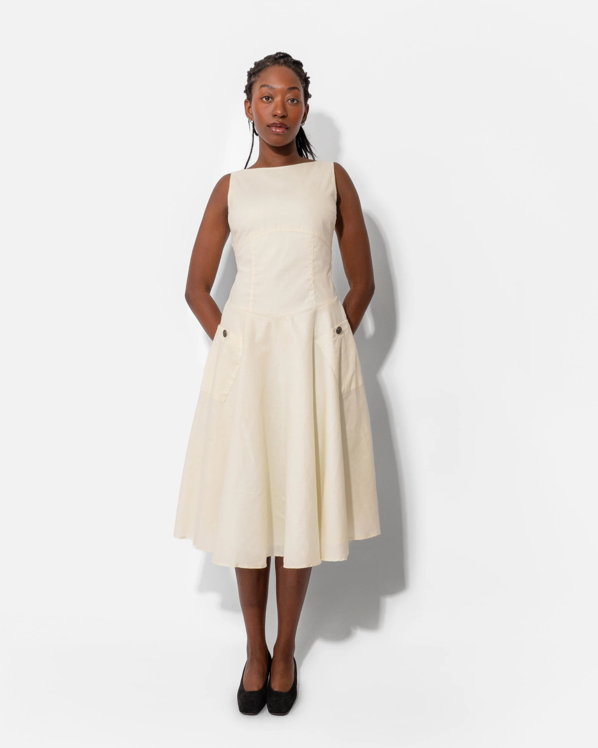 MEADOW DRESS IN IVORY - Image 5