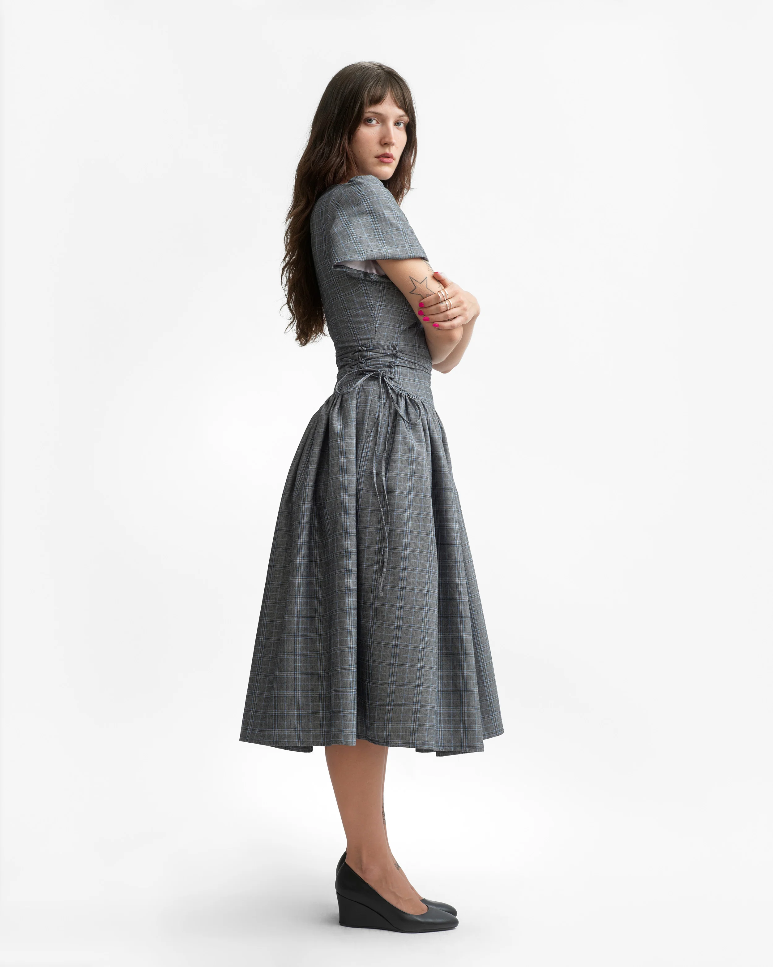 MONDAY DRESS IN PEBBLE PLAID - Image 2