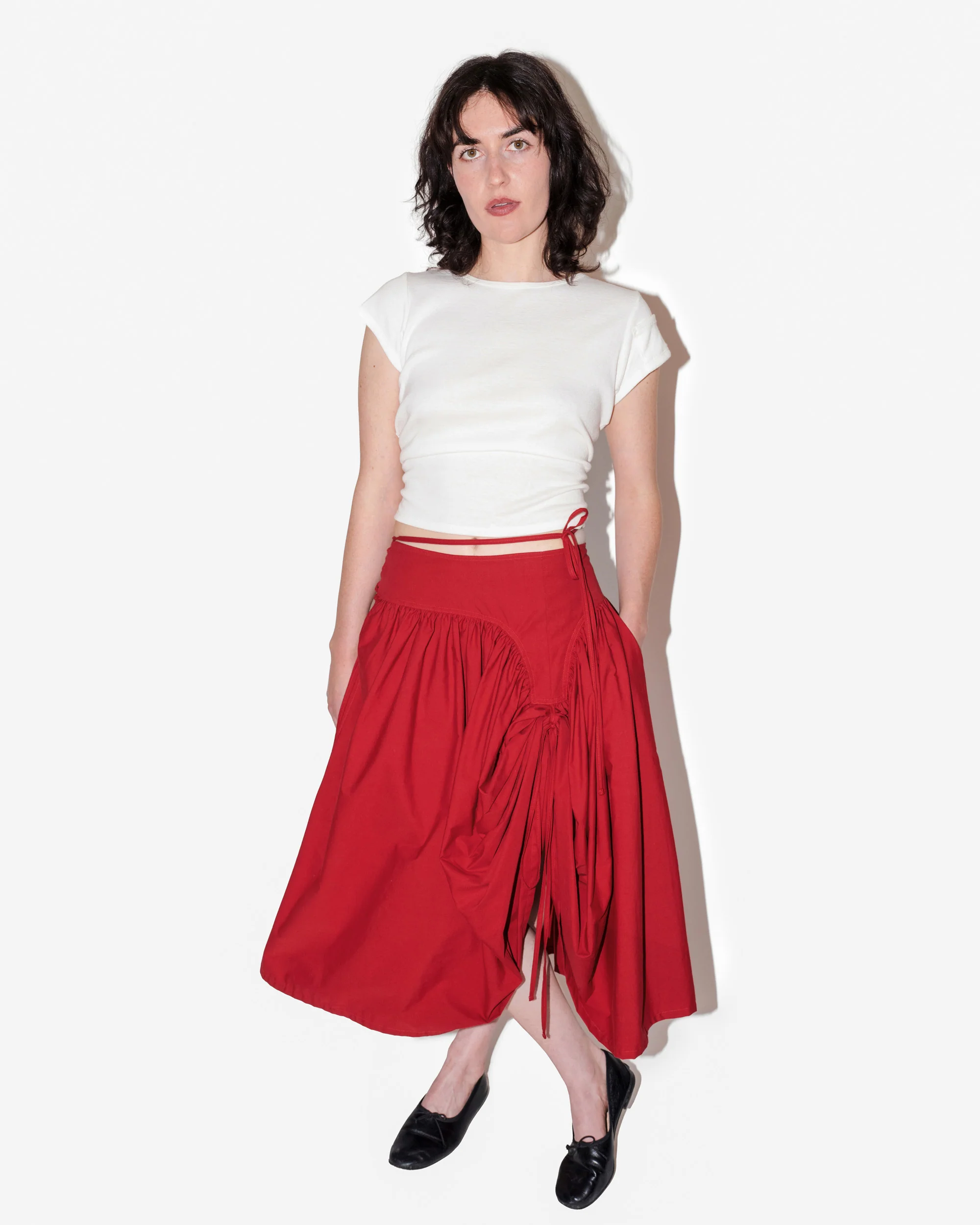 TULIP SKIRT IN GARNET - Image 2